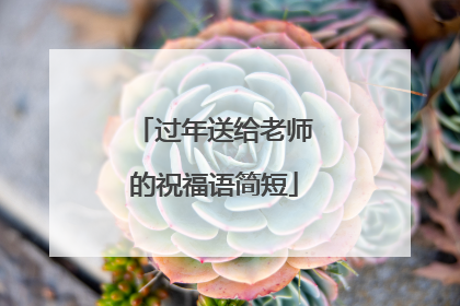 过年送给老师的祝福语简短
