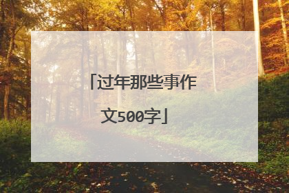 过年那些事作文500字