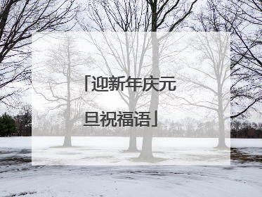 迎新年庆元旦祝福语