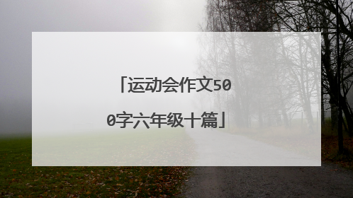 运动会作文500字六年级十篇