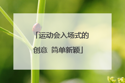 运动会入场式的创意 简单新颖