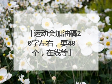 运动会加油稿20字左右,要40个,在线等