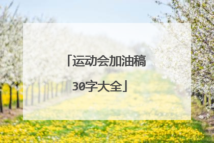 运动会加油稿30字大全