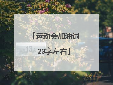 运动会加油词 20字左右