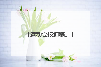 运动会报道稿。