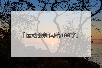 运动会新闻稿100字