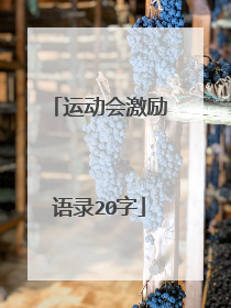 运动会激励语录20字