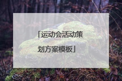 运动会活动策划方案模板