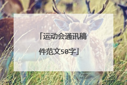 运动会通讯稿件范文50字
