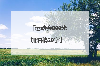 运动会800米加油稿20字