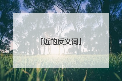 近的反义词