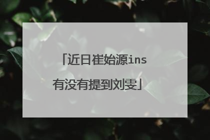近日崔始源ins有没有提到刘雯