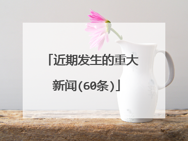 近期发生的重大新闻(60条)