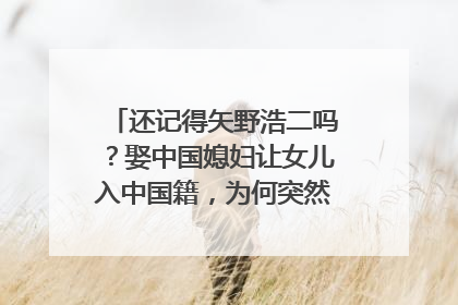还记得矢野浩二吗?娶中国媳妇让女儿入中国籍,为何突然销声匿迹?