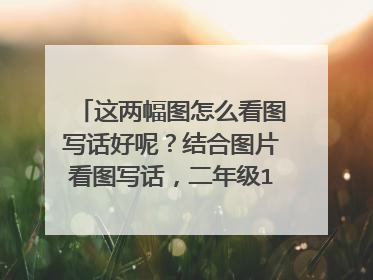 这两幅图怎么看图写话好呢？结合图片看图写话，二年级100字以上