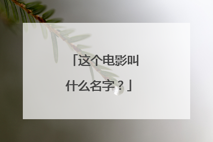 这个电影叫什么名字？