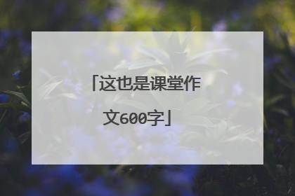 这也是课堂作文600字