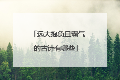 远大抱负且霸气的古诗有哪些