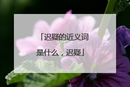 迟疑的近义词是什么,迟疑