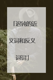 迟钝的近义词和反义词词