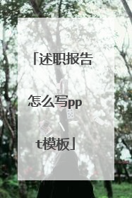 述职报告怎么写ppt模板