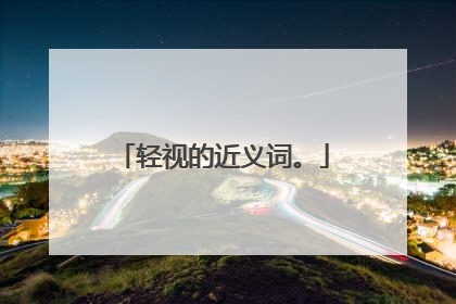 轻视的近义词。
