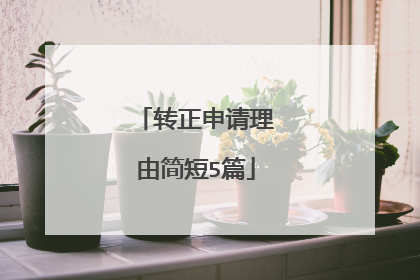 转正申请理由简短5篇