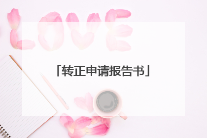 转正申请报告书