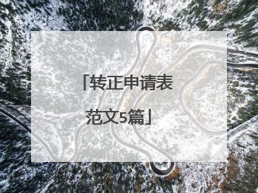 转正申请表范文5篇