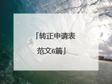 转正申请表范文6篇