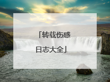 转载伤感日志大全