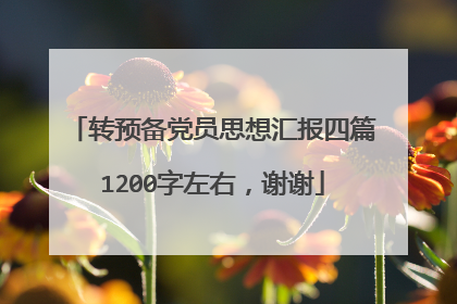转预备党员思想汇报四篇1200字左右，谢谢
