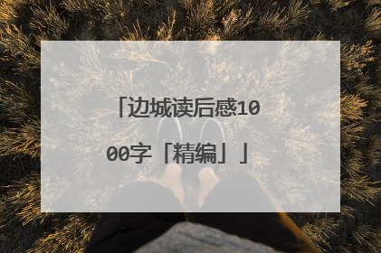 边城读后感1000字「精编」