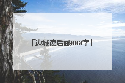边城读后感800字