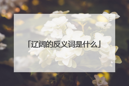 辽阔的反义词是什么