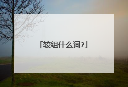 较组什么词?