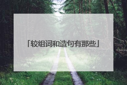 较组词和造句有那些