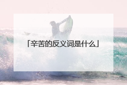 辛苦的反义词是什么