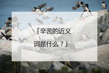 辛苦的近义词是什么?