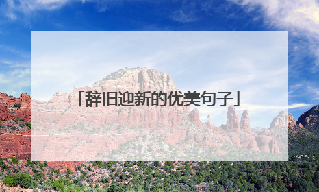辞旧迎新的优美句子