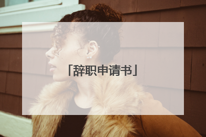 辞职申请书