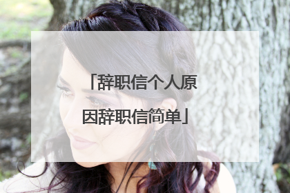 辞职信个人原因辞职信简单