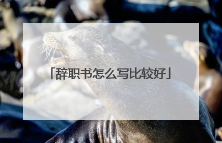 辞职书怎么写比较好