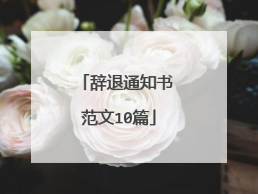 辞退通知书范文10篇