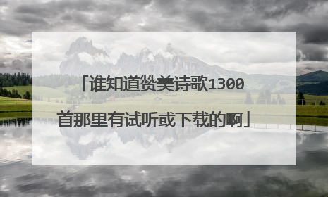 谁知道赞美诗歌1300首那里有试听或下载的啊