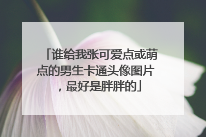 谁给我张可爱点或萌点的男生卡通头像图片，最好是胖胖的