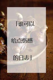 谁可以给点伤感的日志