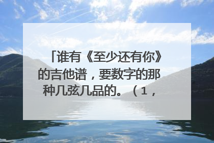 谁有《至少还有你》的吉他谱，要数字的那种几弦几品的。（1，2）这种类型的。