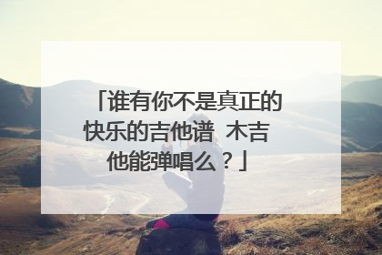 谁有你不是真正的快乐的吉他谱 木吉他能弹唱么?