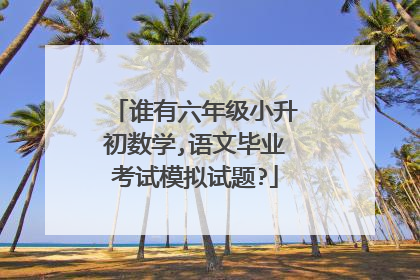 谁有六年级小升初数学,语文毕业考试模拟试题?